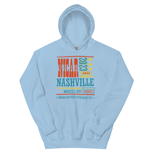 NICAR23 hoodie - design contest winner (10 color options)